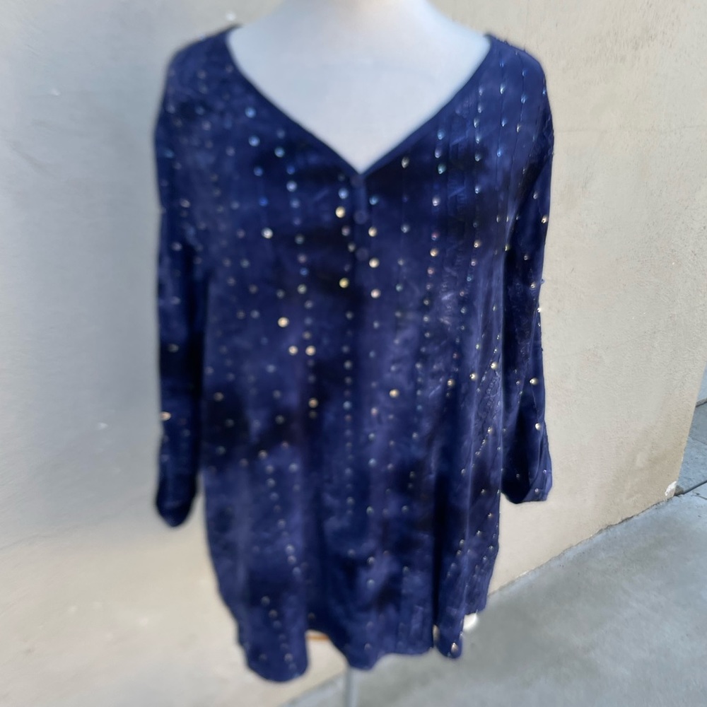 Dressbarn blue top size 2X